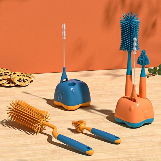 Brosse Biberon - Bleu