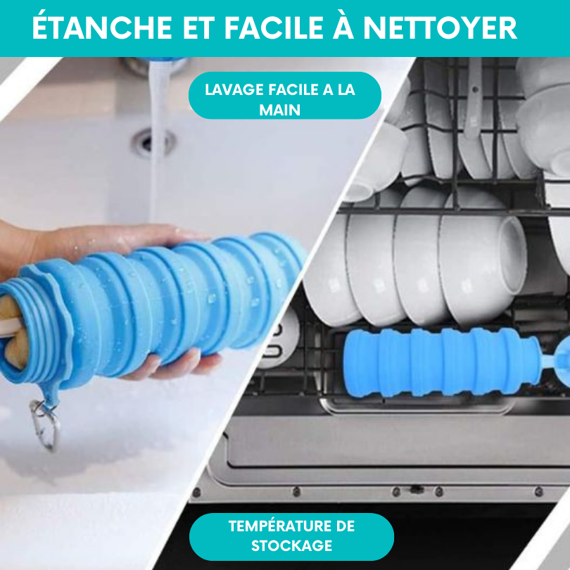 Bouteille-d'eau-en-Silicone-pliable