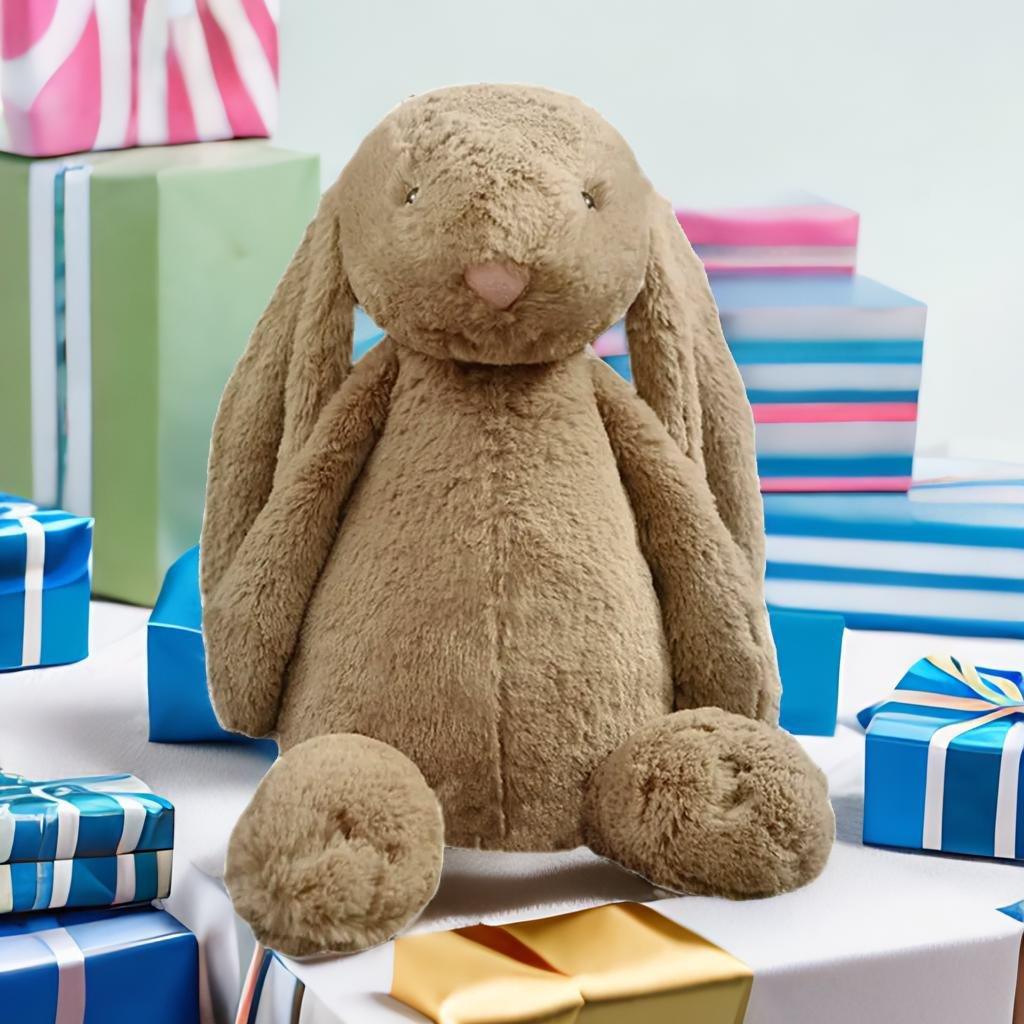 Peluche-lapin-marron